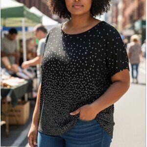 Betty Barclay Collection Women's Shirt Knit Top Black Plus Size 18  Casual